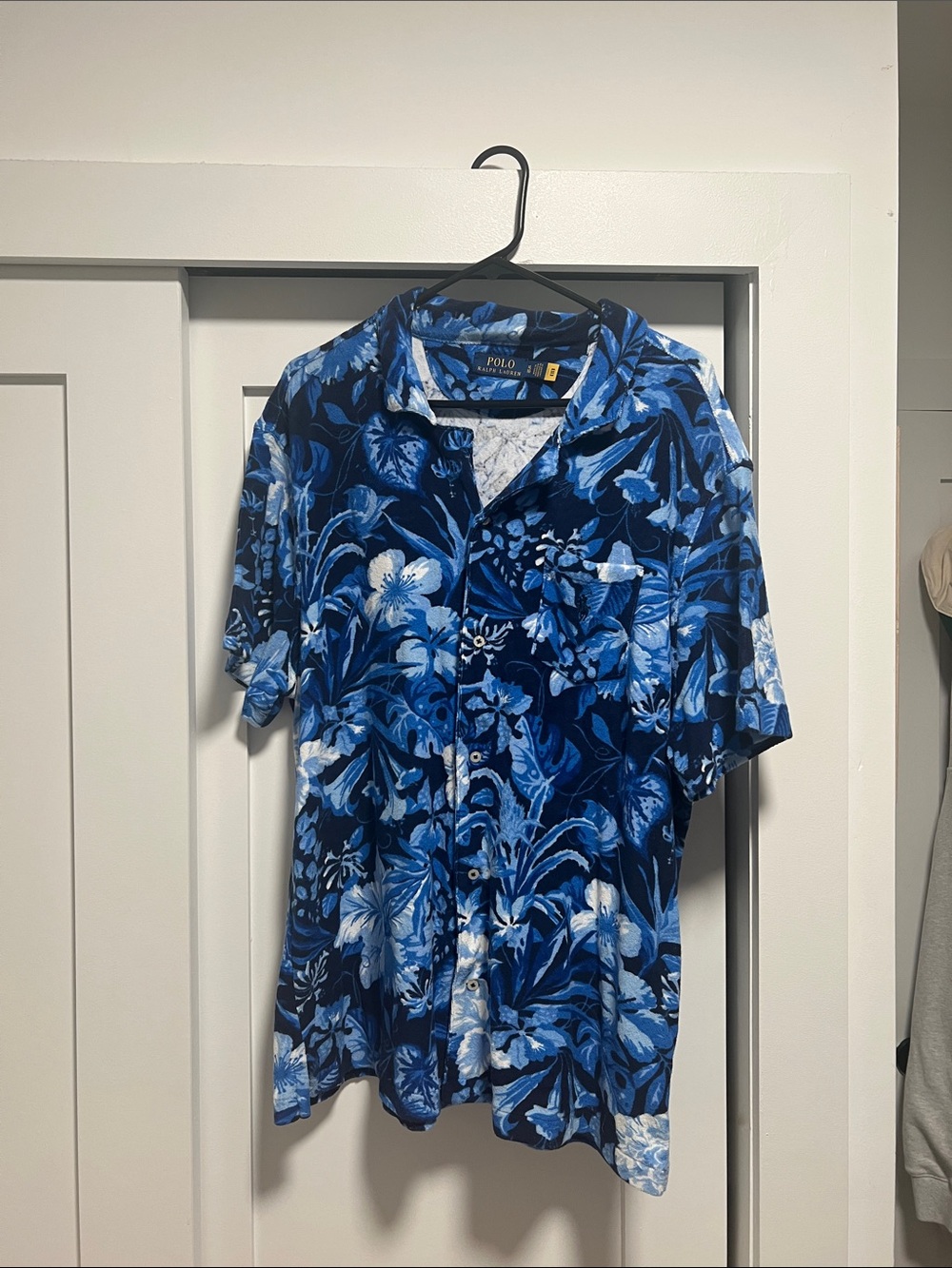 Polo by Ralph Lauren Navy & Blue Floral Short-Sleeve Button-Down Shirt